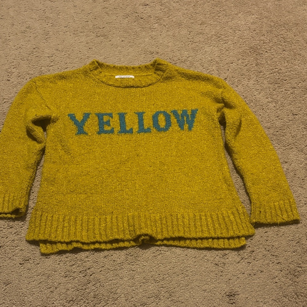 Zara Girls Yellow Sweater